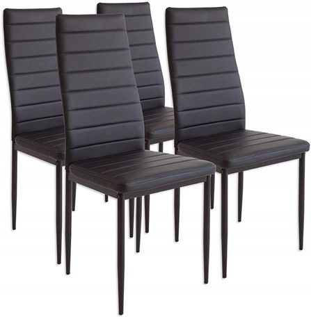Krzesła tapicerowane Black 4 SZTUKI
