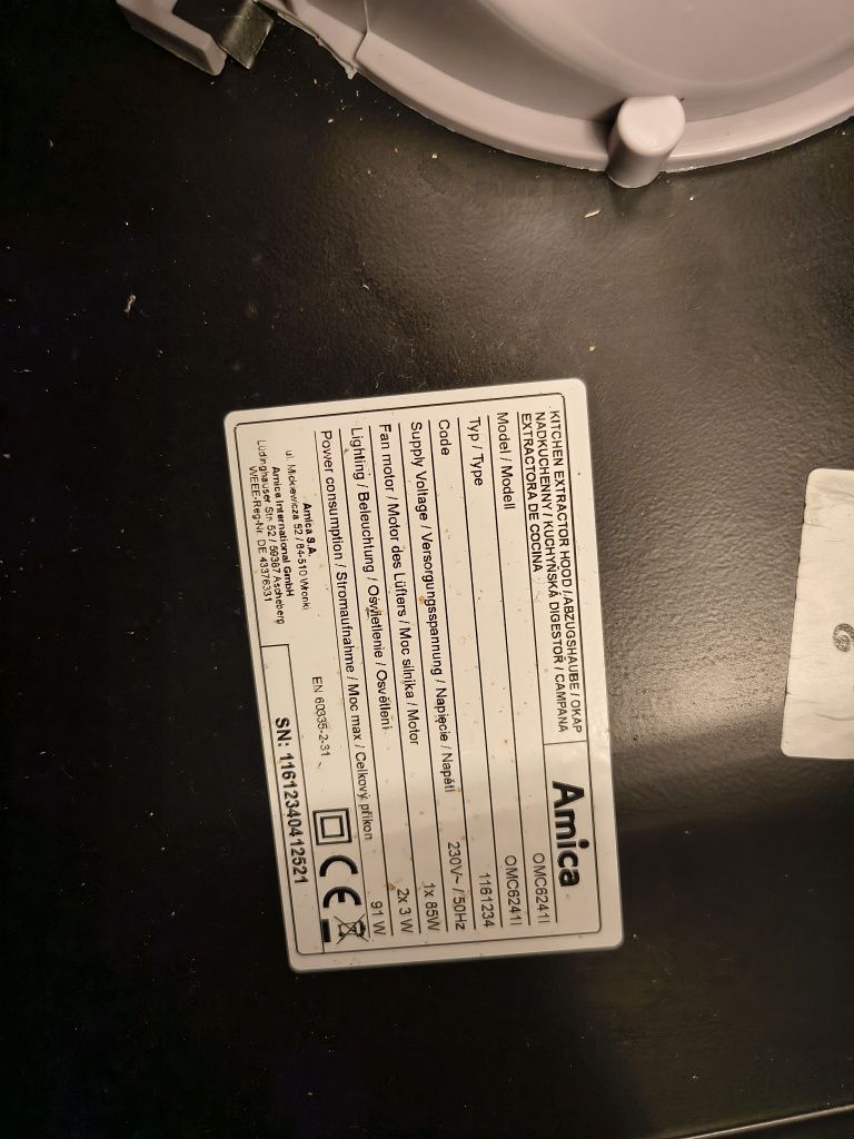 Okap Amica z oświetleniem LED omc6241i