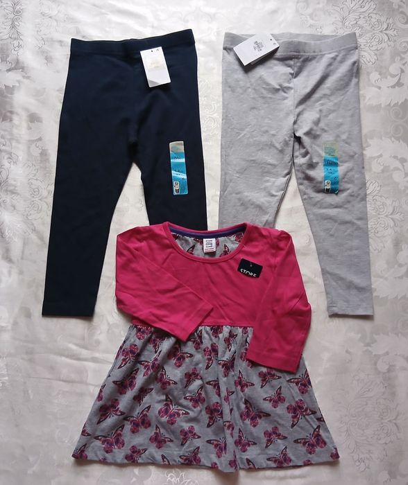 Лосіни ( 2 шт ) + кофтинка на дівчинку 
Нові