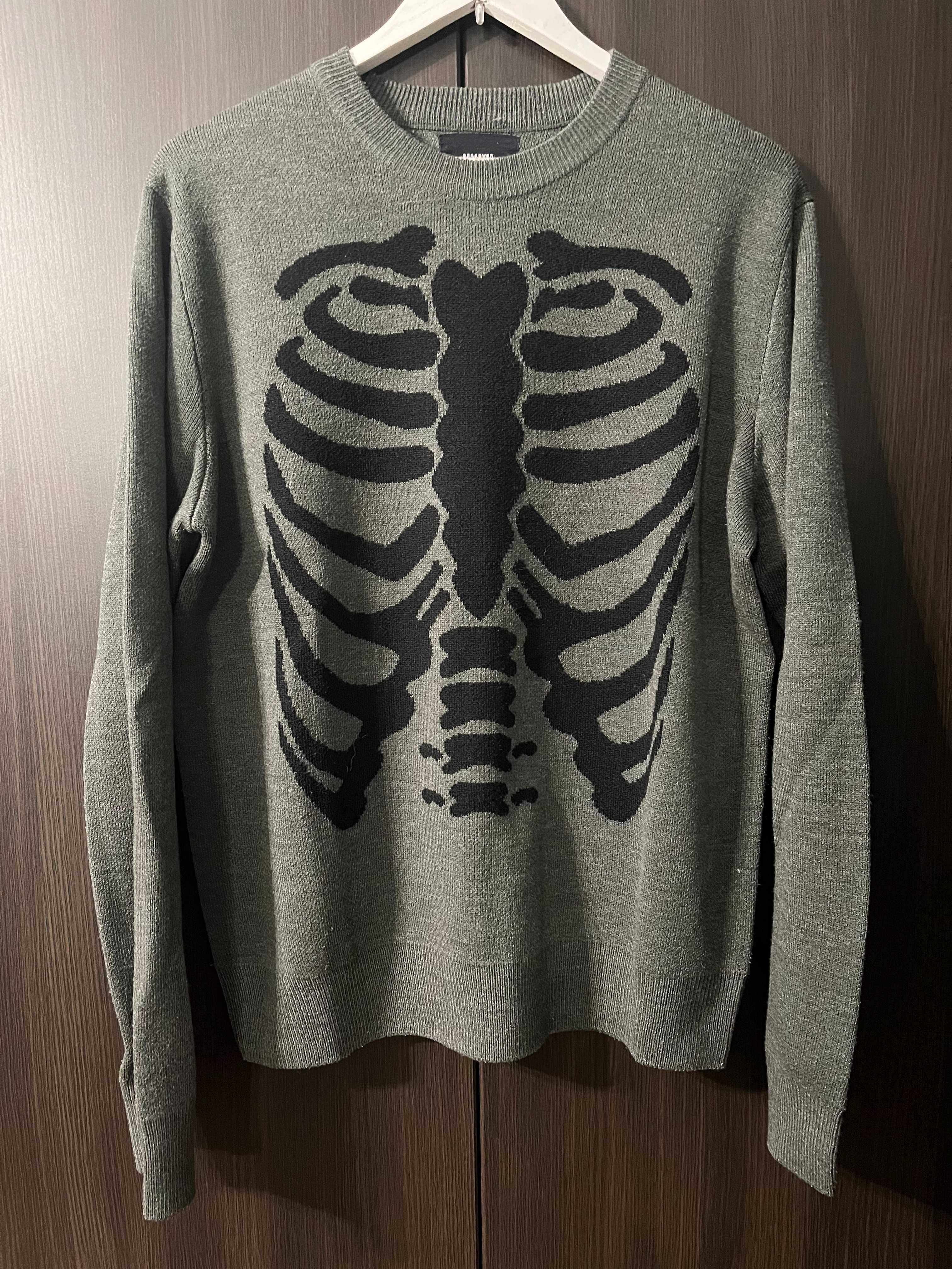 Sweter szary żebra Reserved L