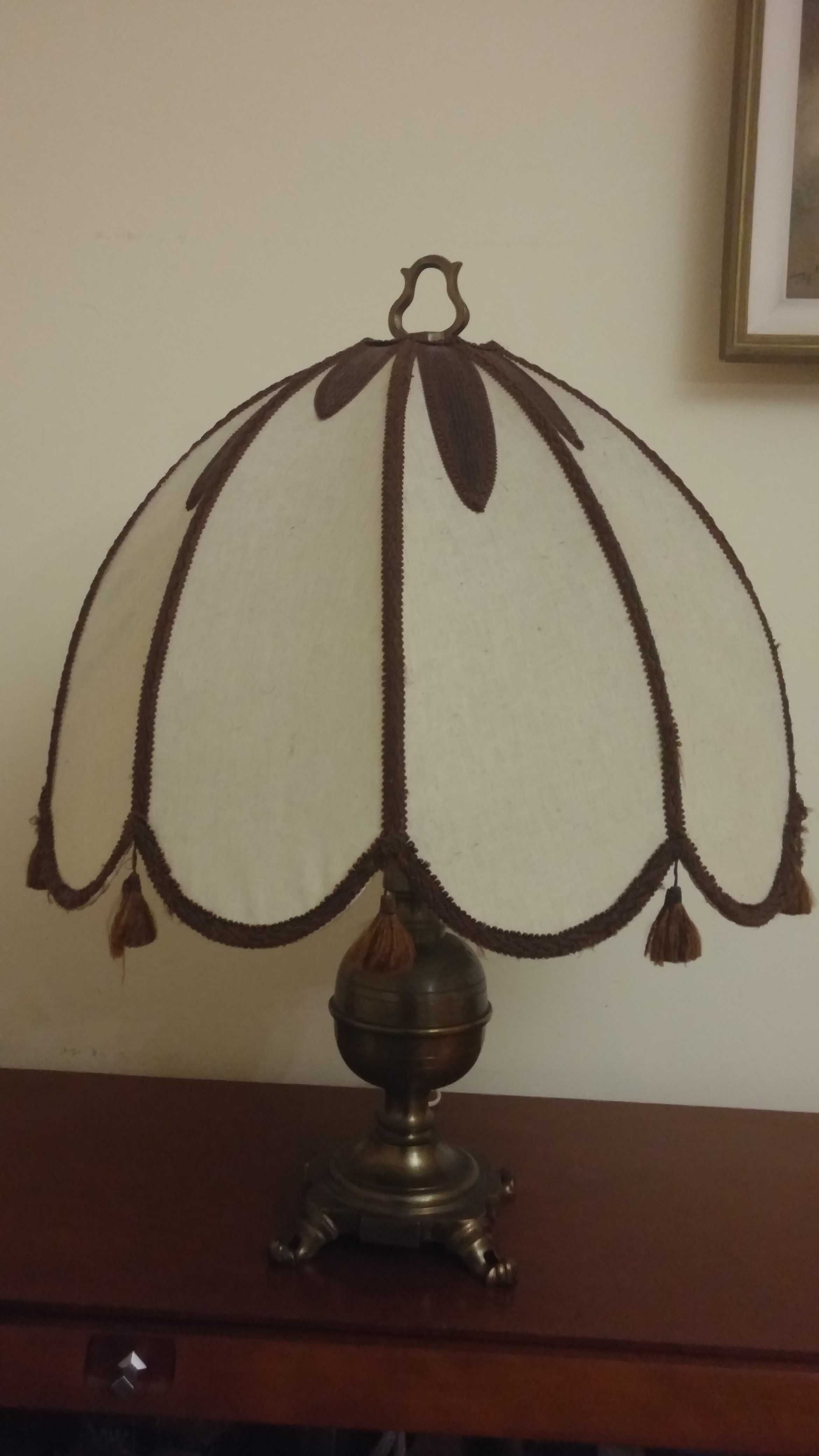 elegancki mosiężny żyrandol 3 - ramienny + lampa biurkowa
