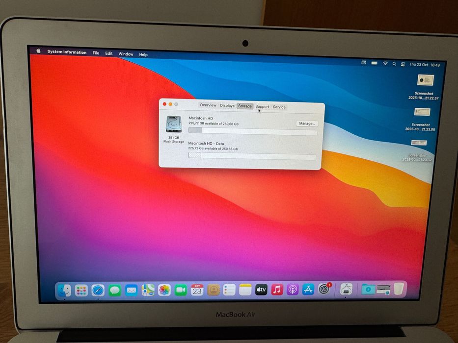 MacBook Air 13" 2015 i7 8 gb SATA 256 gb