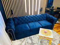 ### Sofa chesterfield z krysztalkami , funkcja spania MAGIC VELVET ###
