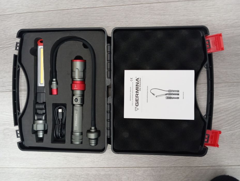 Latarka akumulatorowa Germina VELA 3w1 (wymienne głowice) 2200mAH