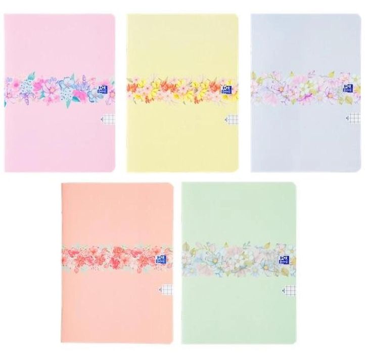 Zeszyt A4/60K kratka Floral (5szt) OXFORD Oxford folia,299x216 mm