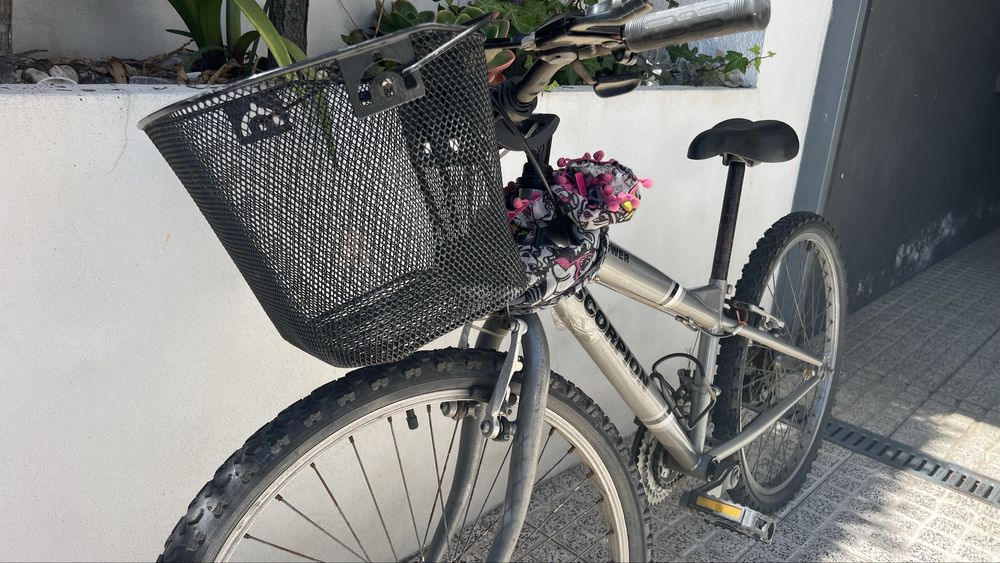 Bicicleta menina com cesto