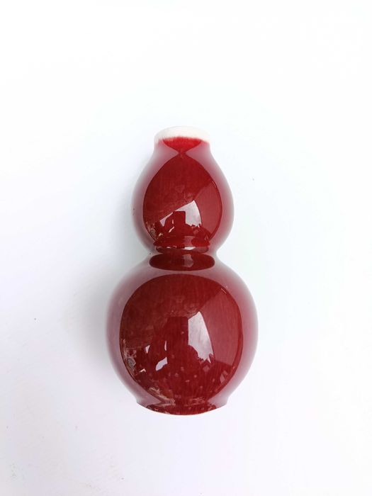 Jarra Flambe Esmaltado Sangue de Boi China séc XIX 14 cm