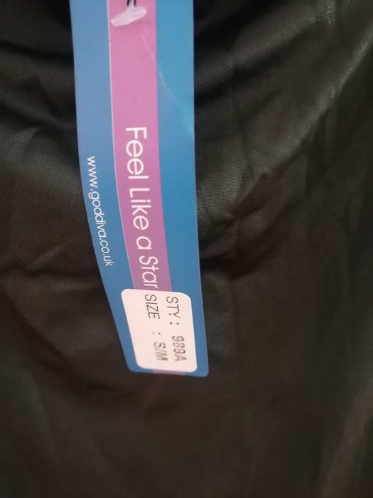 Nowa długa czarna sukienka Goddiva