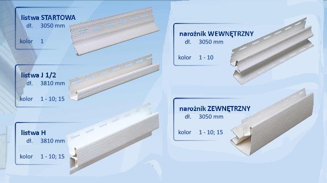 siding panele na elewacje BIEL BIAŁY Boryszew szt. - dowóz cały kraj