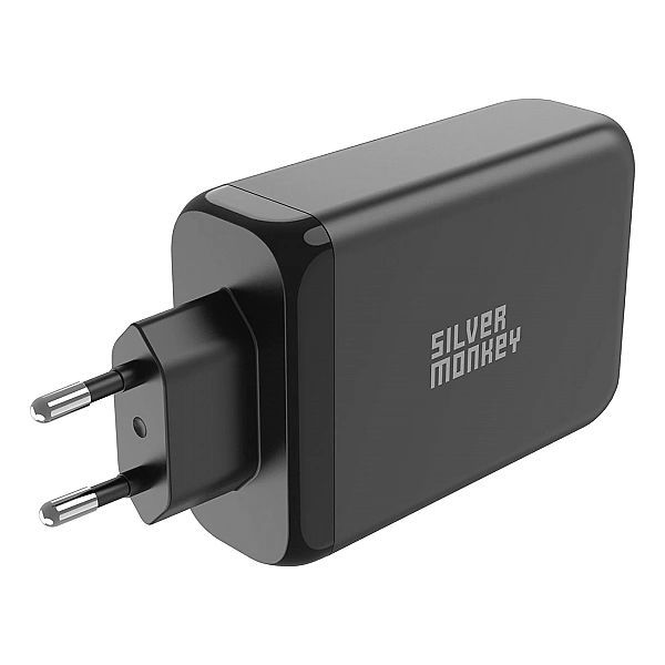 Ładowarka sieciowa Silver Monkey GaN 130w 3x Usb-c Pd 1x Usb-a 3.0 Qc