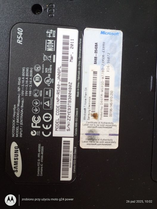 Laptop Samsung R540 w ładnym stanie