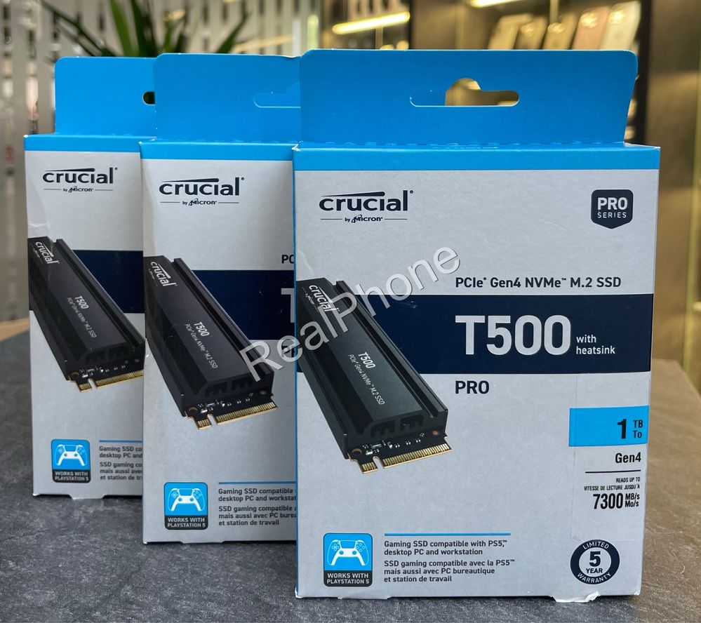 SSD накопичувач Crucial T500 1TB with Heatsink