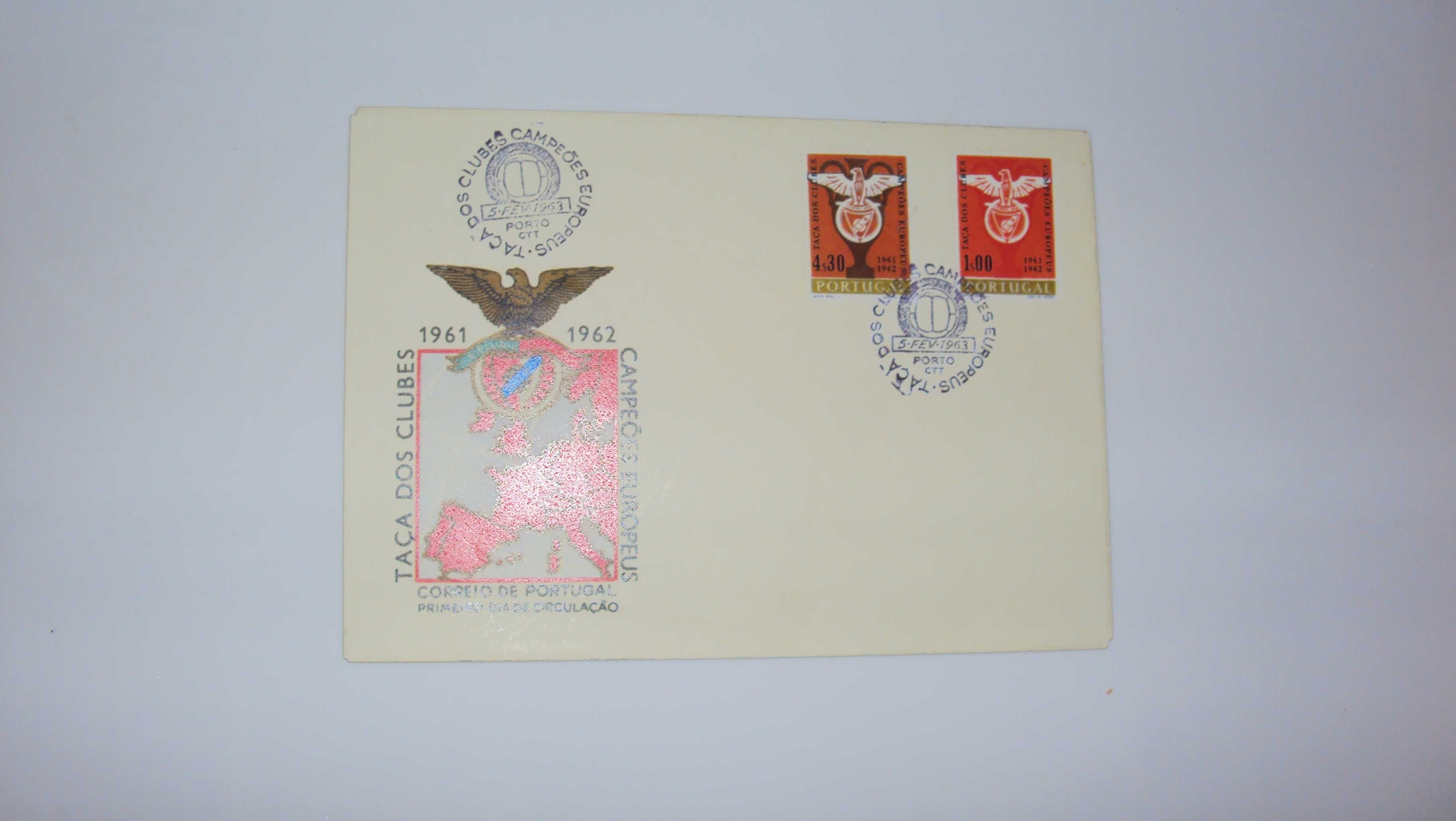 Envelope 1962 Comemorativa Benfica Campeão Europeu - Coleccionadores