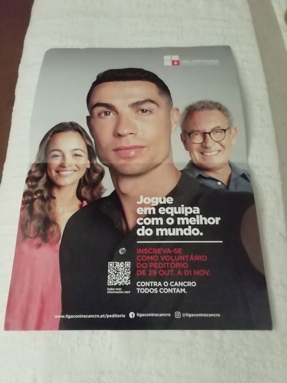 Poster Cristiano Ronaldo da Liga Portuguesa contra o Cancro