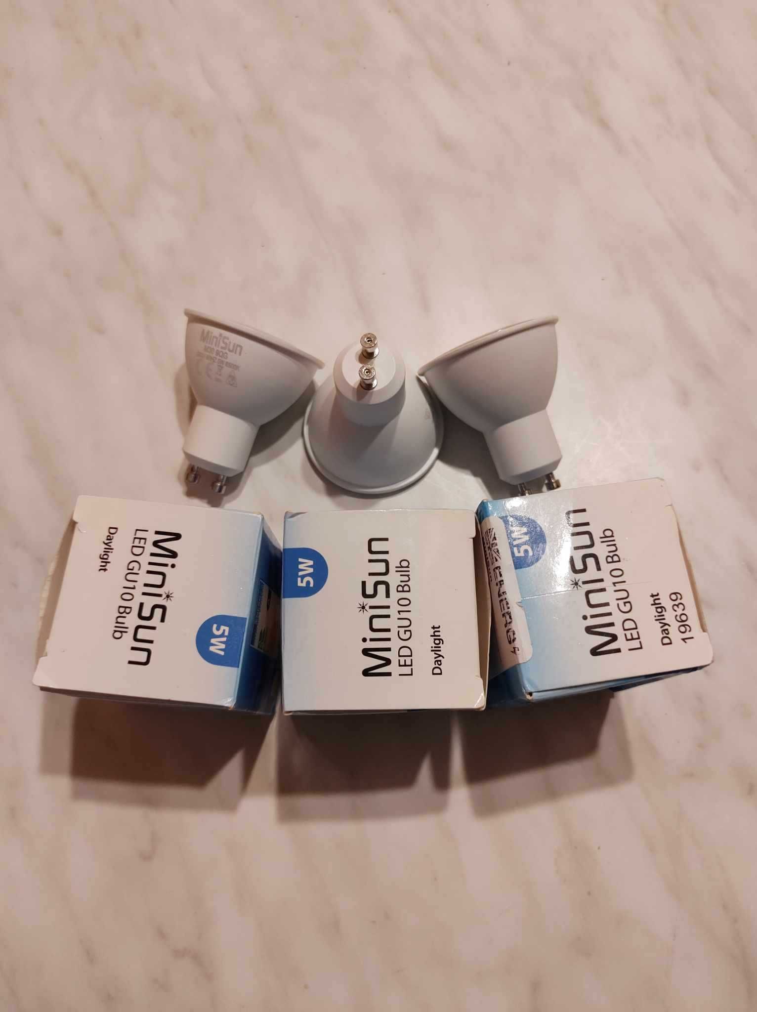 MiniSun LED лампи 5 Вт GU10 з матовою лінзою - 3 шт.