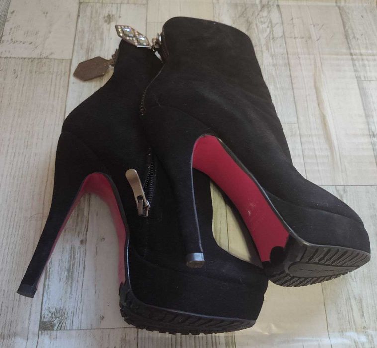 Женские ботильоны бренда PAOLETTI  черные замшевые, размер 35