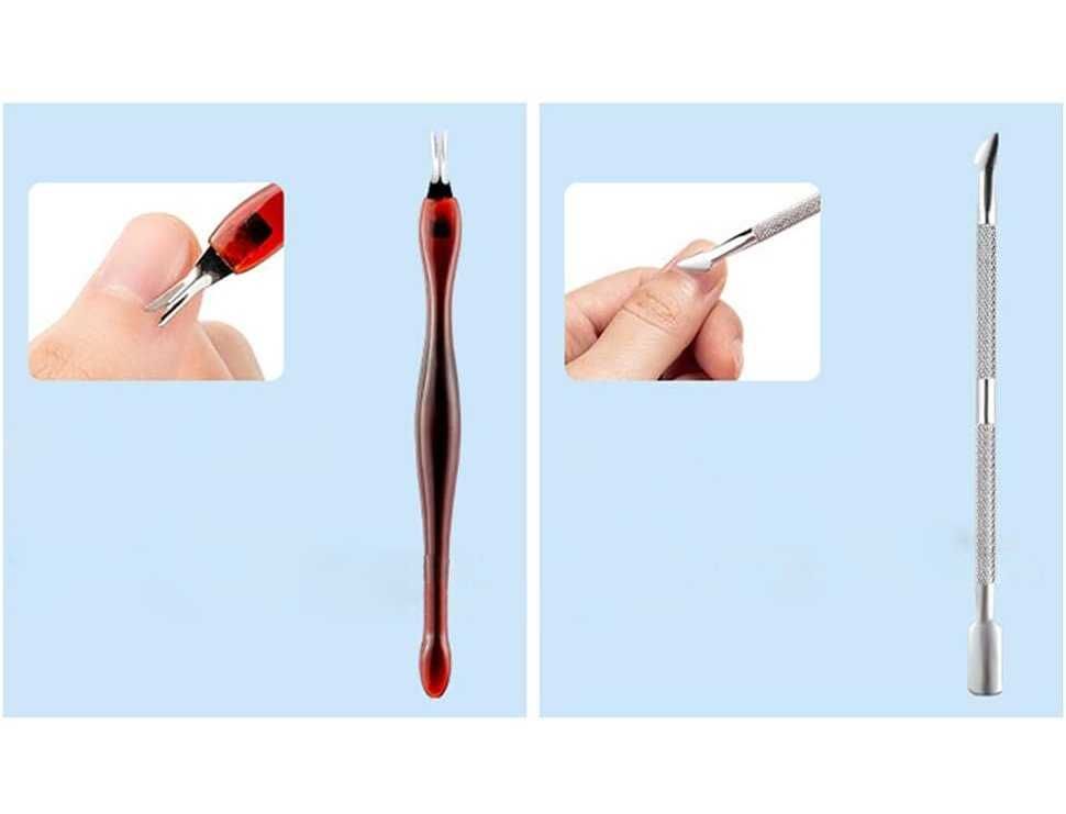 Zestaw do pielęgnacji paznokci, zestaw do manicure, 9 elementów + etui
