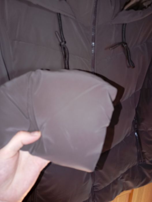 Kurtka damska czekoladowy brąz zimowa L/XL