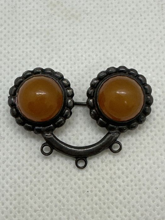 Брошка серебро 875 брошка сріблр 875 бурштин