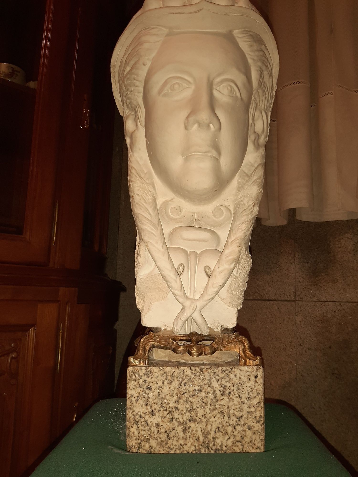 Escultura em Gesso Maciço Trabalho Manual Do Século XVlll