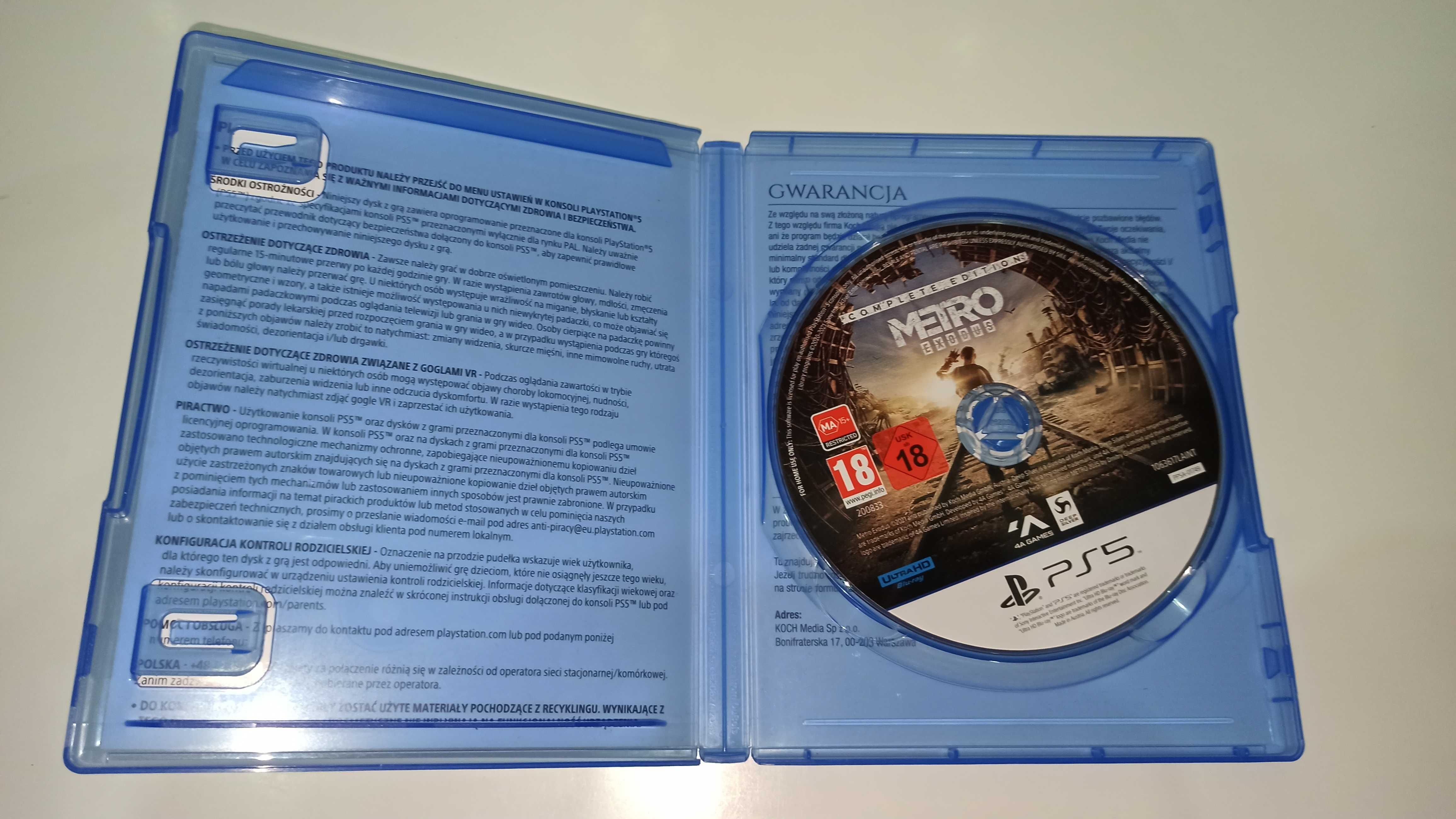 ps5 METRO EXODUS po polsku , super fabuła i klimat