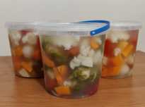 Квашені овочі (асорті), яблука