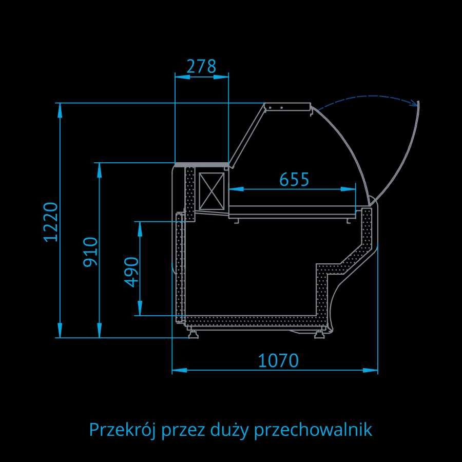 Uznana na rynku lada chłodnicza L-E1 MAX 202/107 RAPA