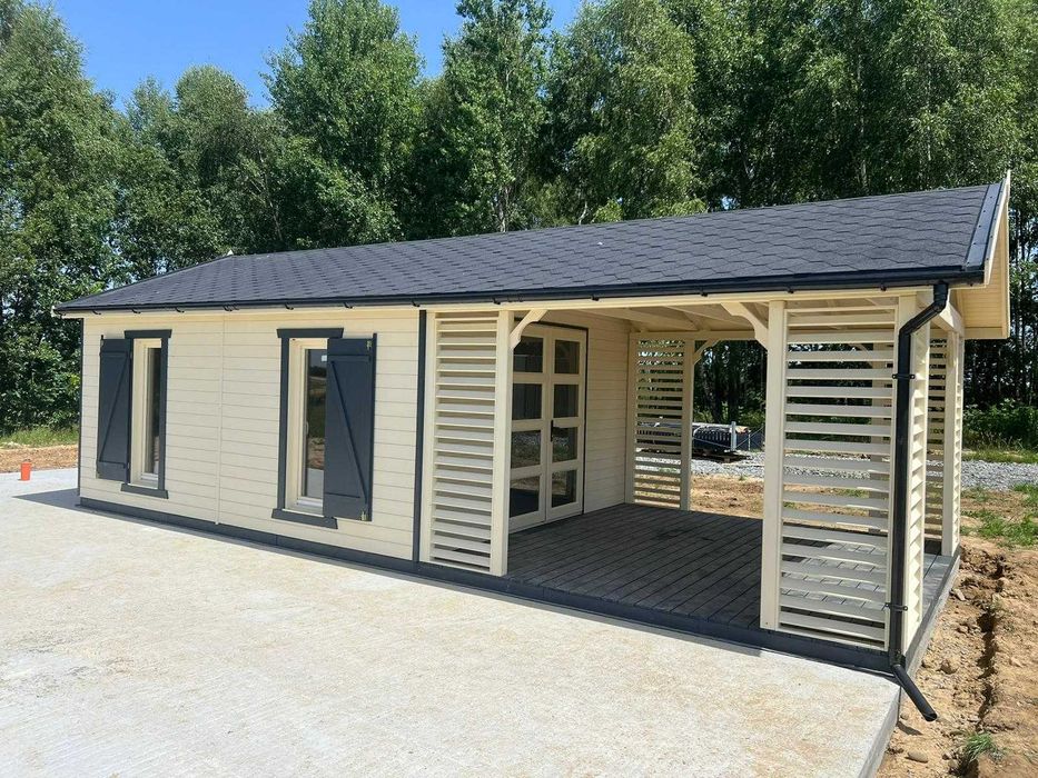 Montaż i Domek na ROD 35m2 domek 400x600 taras 400x270 MDN5DDP 870x400