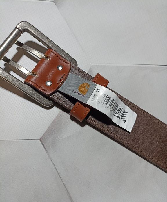 Carhartt Men's Belt with Logo Belt 4.2 Brown Polar Tommy Men's/32