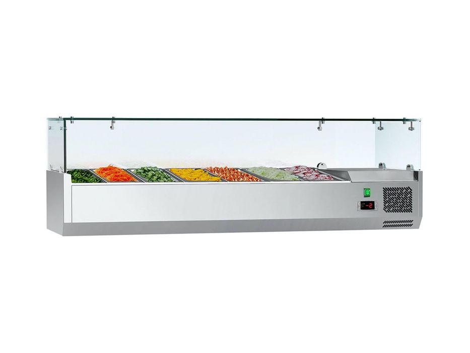 *Vitrine Refrigerada 1,60m para 7x recipientes GN 1/3*