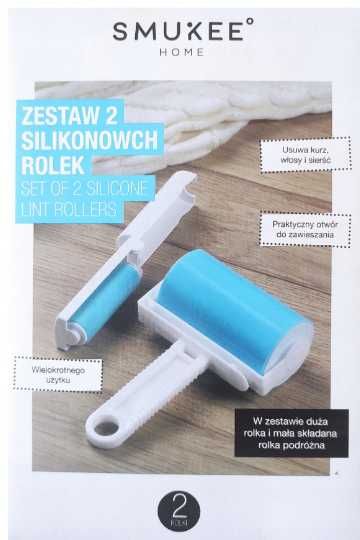 Zestaw 2 silikonowych rolek SMUKEE - sierść, włosy, kurz, kleszcze