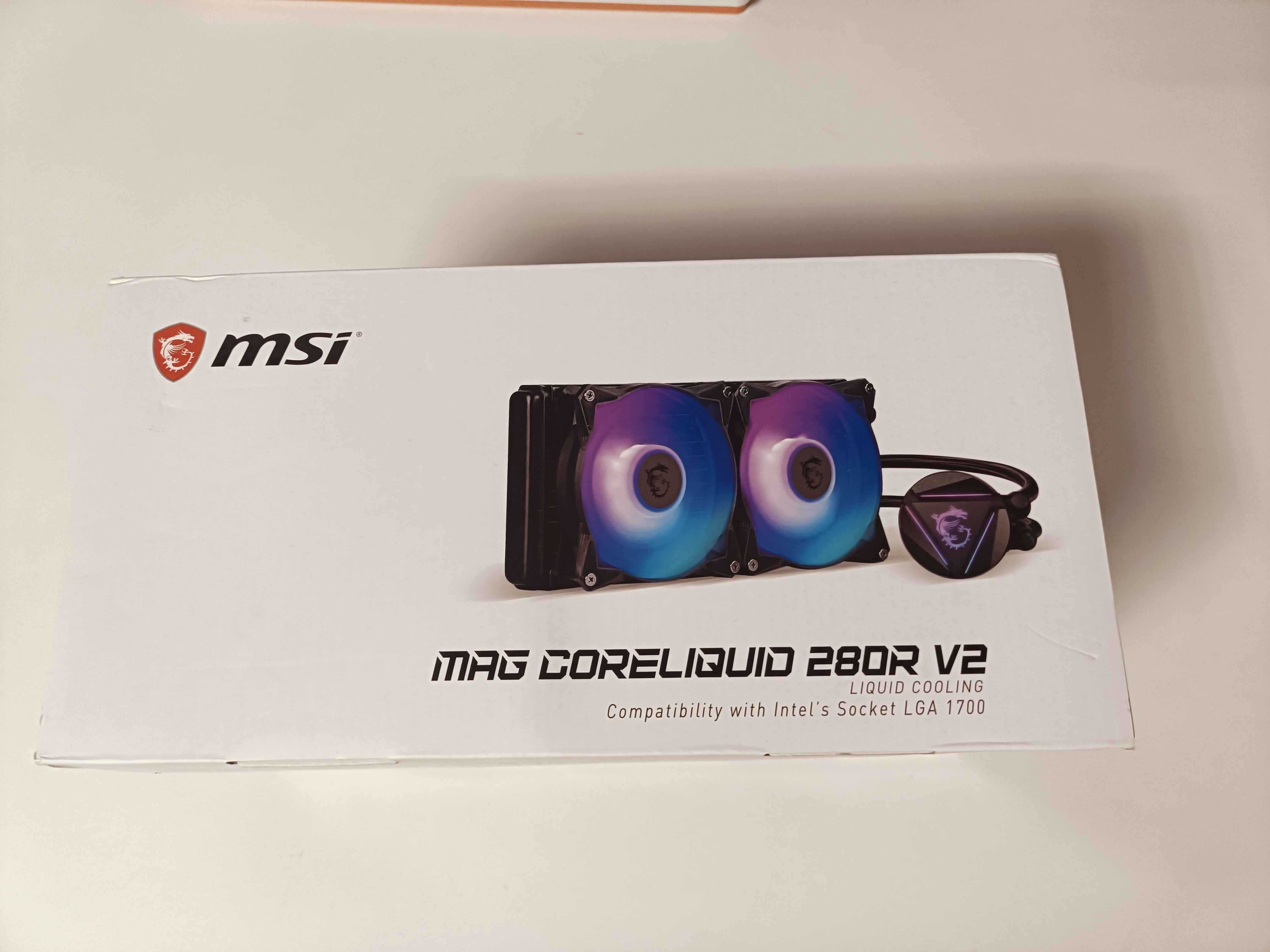 Chłodzenie wodne AIO MSI MAG Coreliquid 280r v2 2x140mm Nowe