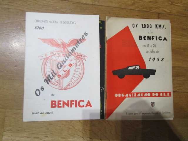 Raros programas corridas rally BENFICA SLB anos 50 60