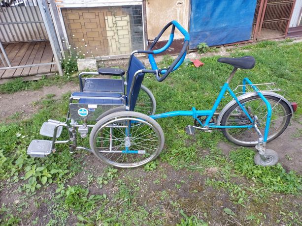 Rower z wózkiem dla niepełnosprawnych- riksza