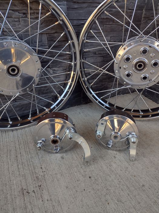 WSK koła felgi obręcze lagi zawieszenie piasta bęben szprychy Chrom