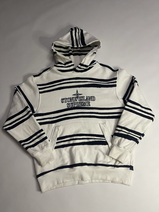 Худак Stone Island x Supreme білий
