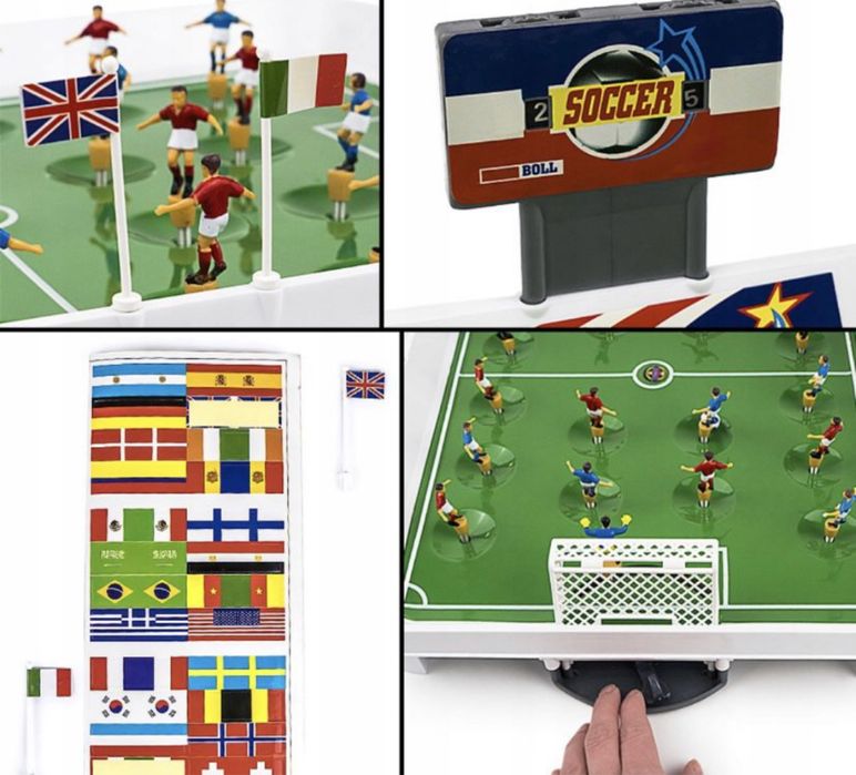 Piłkarzyki Gra Sprężynowa Stół do Piłkarzyków Dla Dzieci Prezent