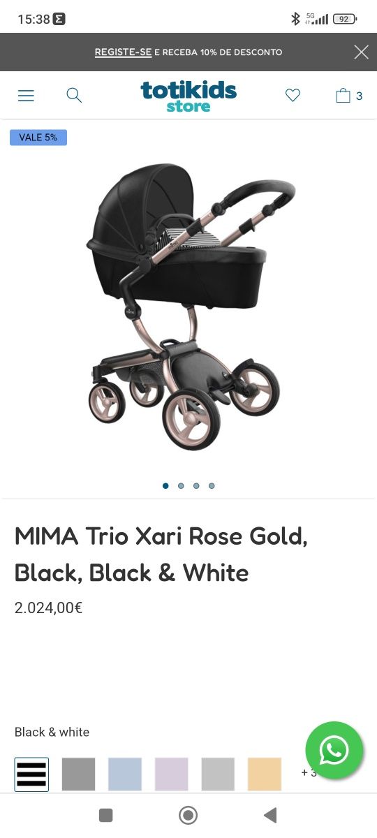 Trio mima xari com kit de inverno, cadeira auto com base isofix besafe