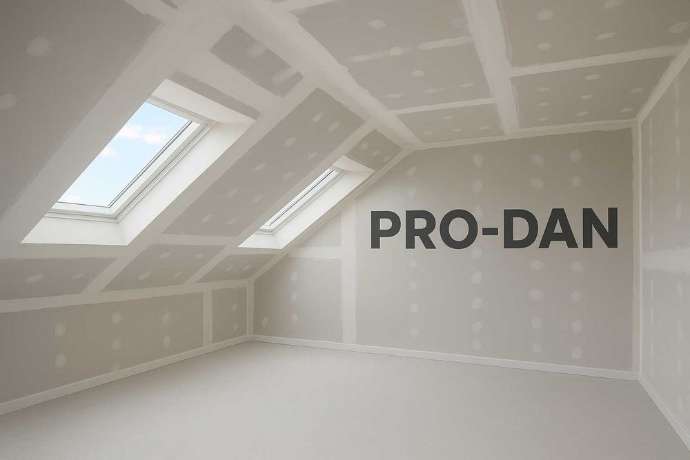 Adaptacja poddaszy / Sufity podwieszane / Gładzie gipsowe / Remonty