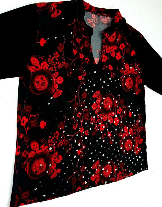 Bluzka w chińskim stylu, z cekinami