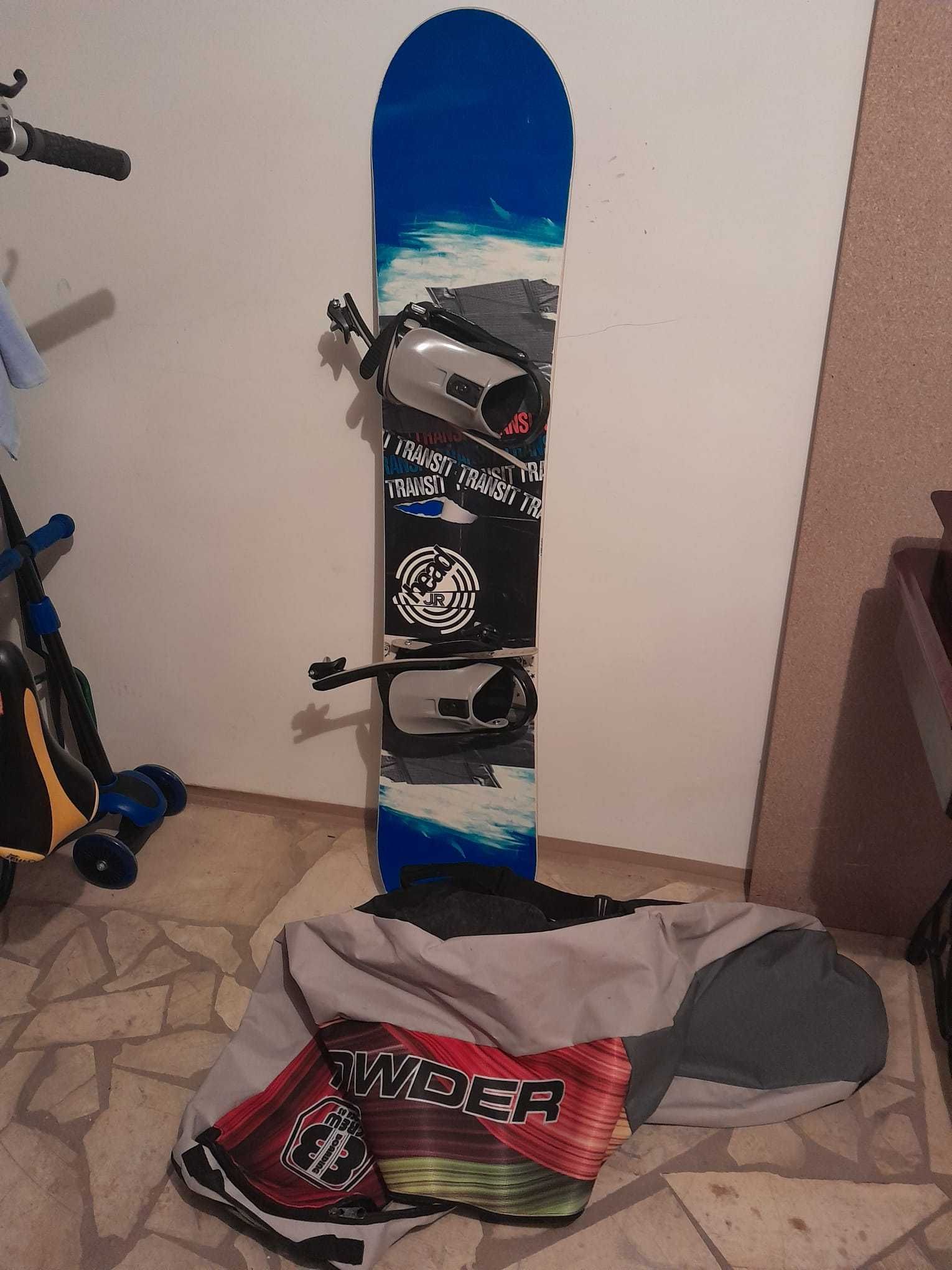 Deska snowboardowa Head Jr 136cm +wiązania+pokrowiec