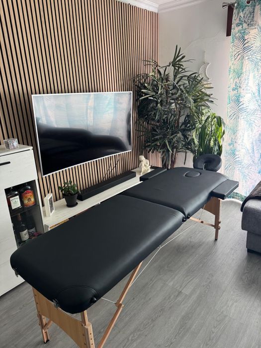 Marquesa Portátil - 210x81cm - Preto, Selado Novo