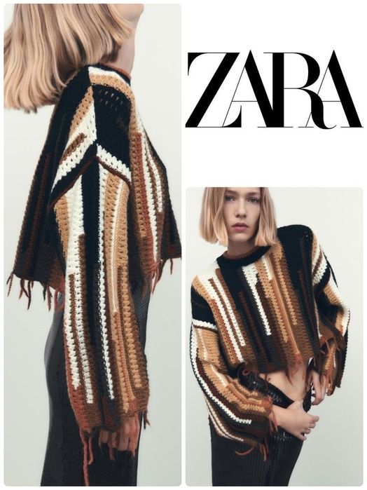 Светр коричневий вкорочений ZARA