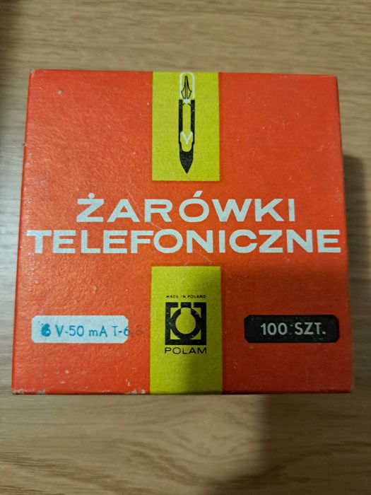 Żarówka telefoniczna T6.8 6V 50mA 100szt.