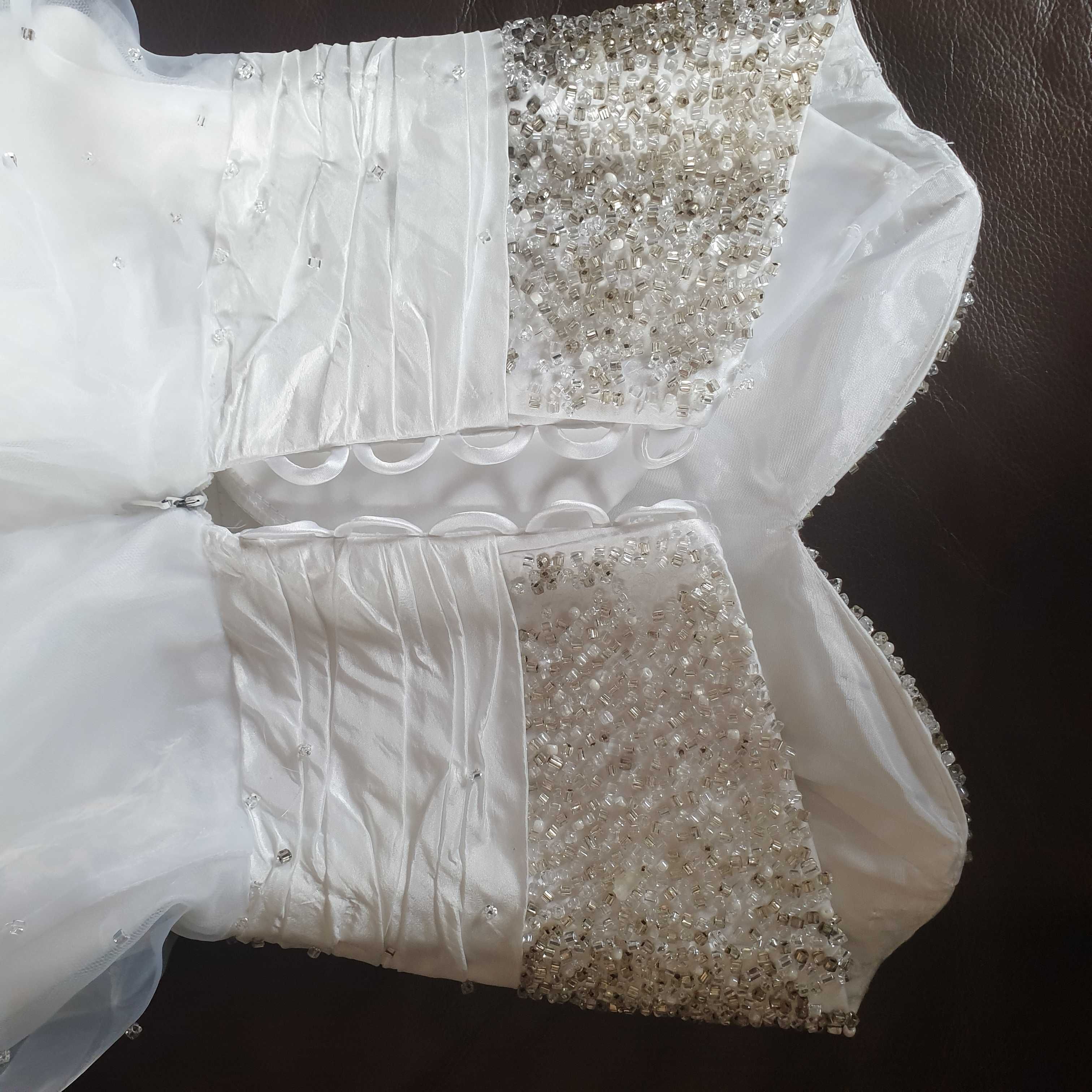 Suknia ślubna tiulowa 36 s kryształy