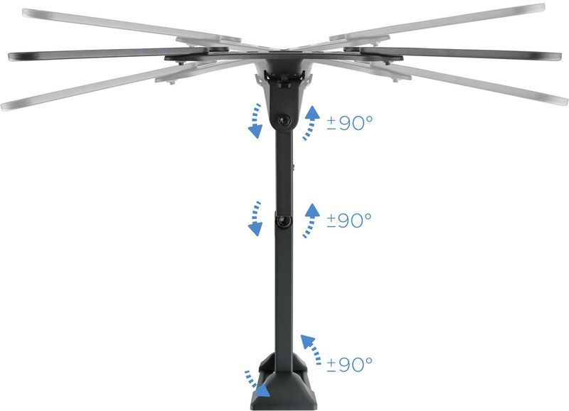 Suporte de Parede p/ TV inclinável, Giratório 23" a 55" Max.30kg NOVO