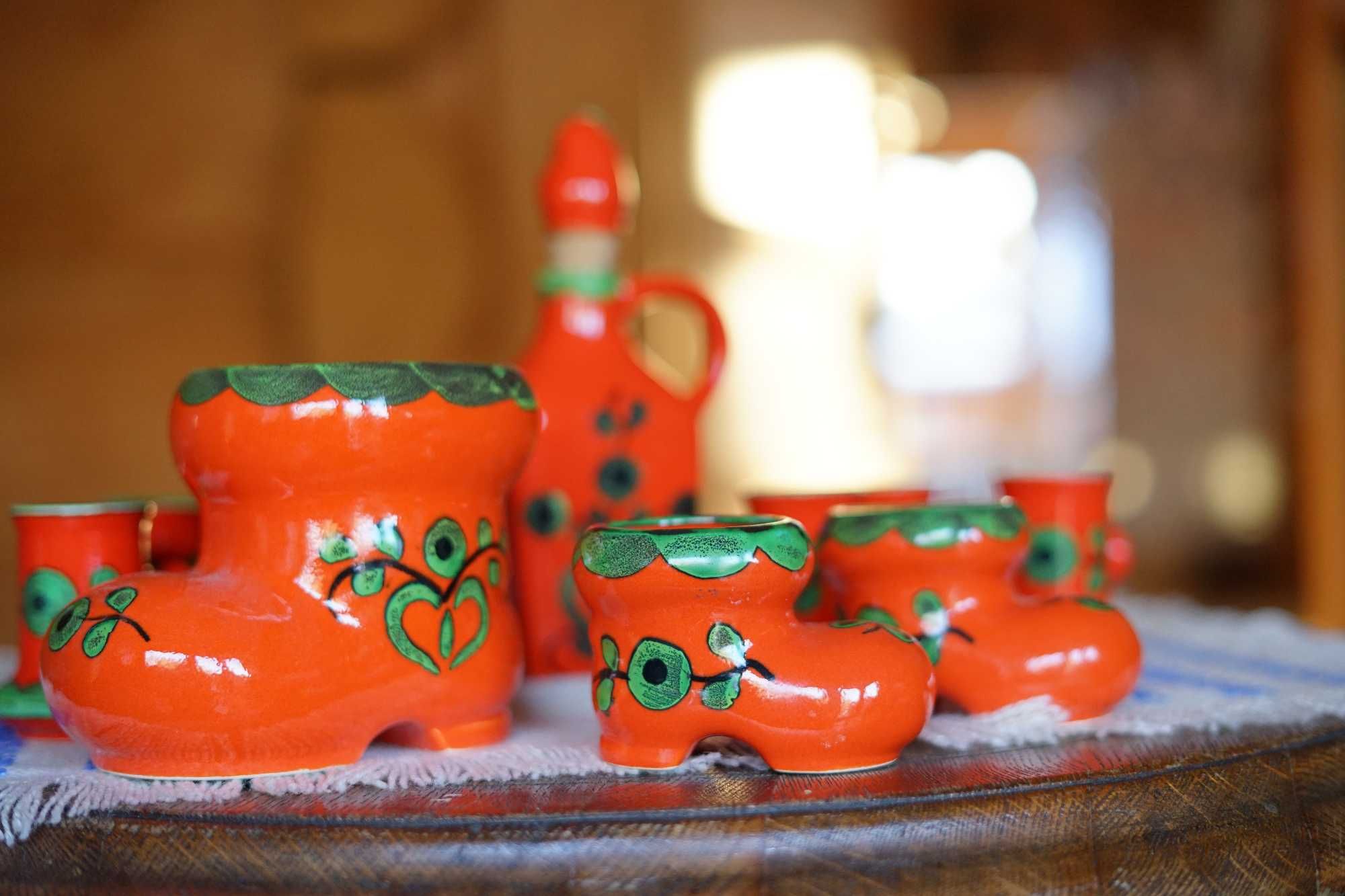 Villeroy&Boch Piroschka ceramika lata 60-70 kieliszki karafka but
