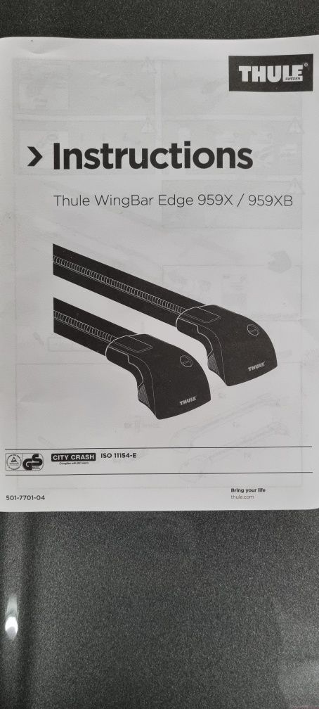 Barras tejadilho Volvo V60 THULE WINGBAR EDGE 9594