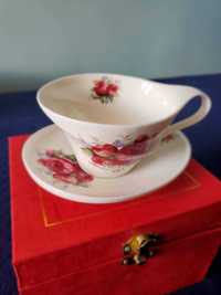 zestaw podarunkowy chińska porcelana filiżanka + talerzyk