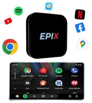 Bezprzewodowy Adapter Dual WiFi Apple Carplay Android Auto 4GB Netflix